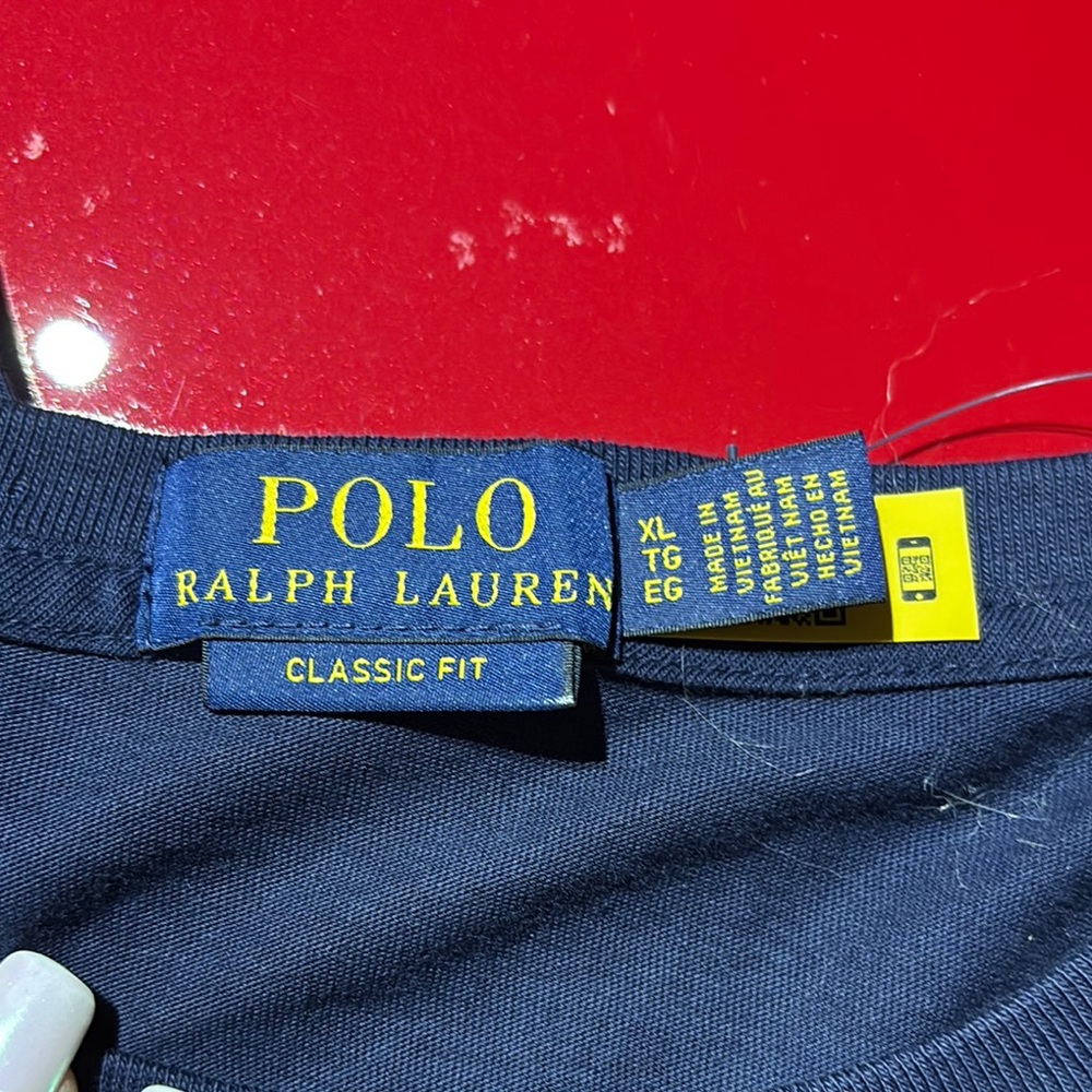 Polo by Ralph Lauren Blue and Red Short Sleeve Tee - Picture 3 of 6